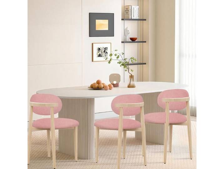 ViYi.Lot De 6 Chaises - Chaise de Cuisine - Chaises Salle à Manger - Style Nordique - Pour Salle À Manger Et Cuisine - Rose