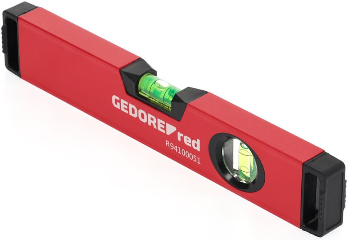 Gedore red Wasserwaage, 300 mm lang, mit Vertikal- und Horizontal-Libelle, Messgenauigkeit +/- 0,5 mm/m, R94100051 (3301422)