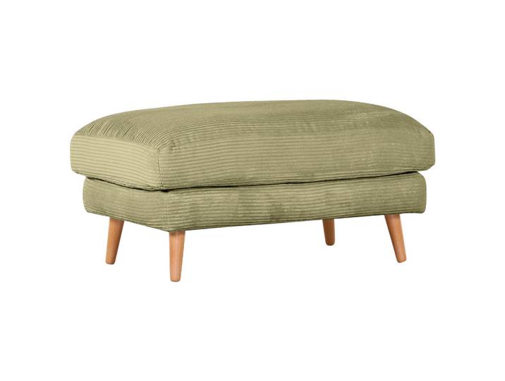Landscape Hocker Amaro, Hellgrün, Holz, Uni, rechteckig, 100x50x63 cm, Fußauswahl, Stoffauswahl, Wohnzimmer, Hocker, Sitzhocker