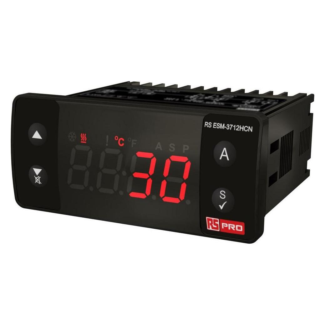 RS PRO Zweipunkt-Temperaturregler Tafelmontage, 1 x Relais Ausgang/ PT100 Eingang, 230 V, 77 x 35mm (2228133)