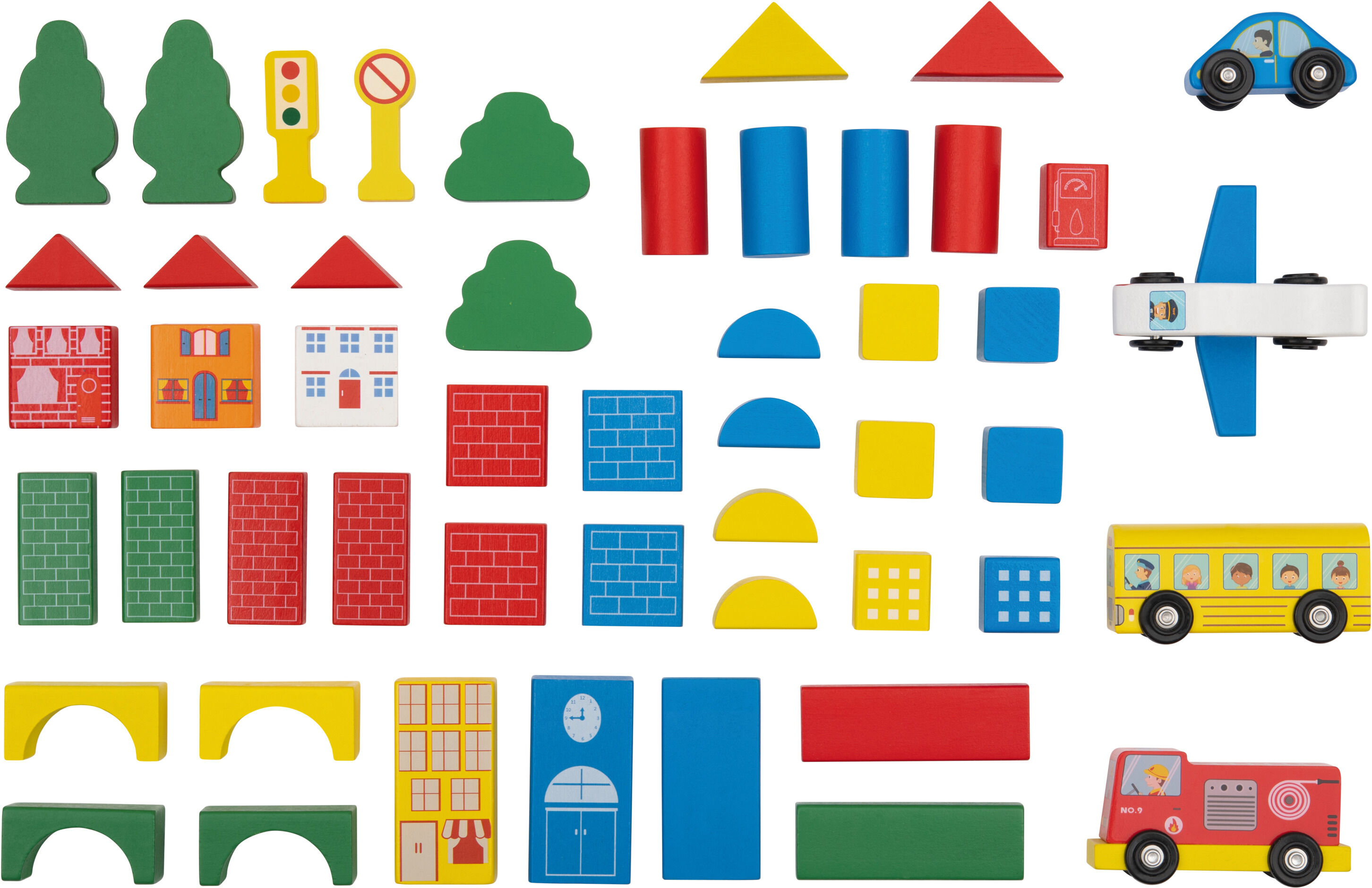 LUPILU® Spieltrommel-Sortiment Stadt/Bunte Bausteine/Meereswelt