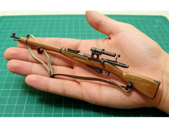 Fusil de sniper soviétique Vasily Mosin Nagant de la Seconde Guerre mondiale à l'échelle 1/6, modèle détachable en métal et bois massif, fait à la main, Enemy at the Gates