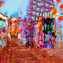 Acrylglasbild GRAFFITI (BHT 50x50x5 cm) - BHT 50x50x5 cm