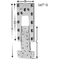 Hirnholz-Passverbinder, Aluminium, ETB 190-B-VE1