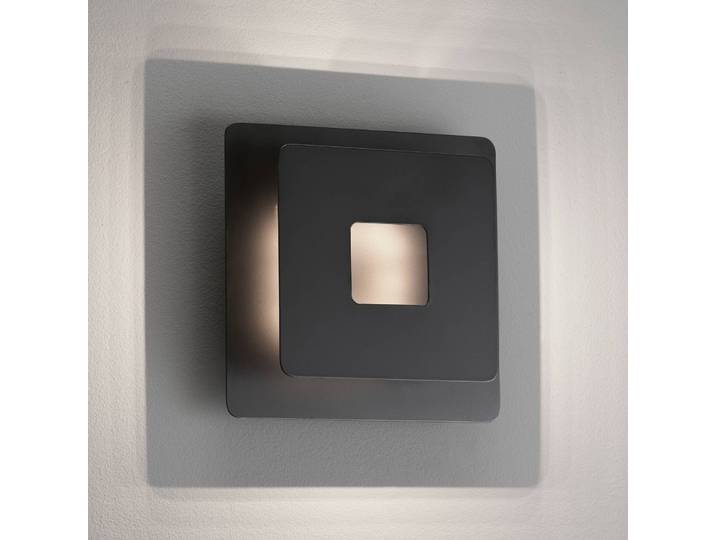 FISCHER & HONSEL Wandleuchte Hennes, schwarz, für Wohn- / Esszimmer, Metall, Modern