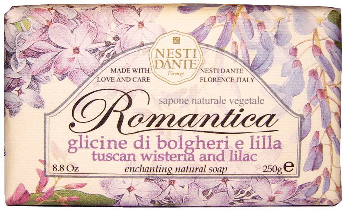 250g Nesti Dante Romantica Natural Soap Tuscan Wisteria & Lilac