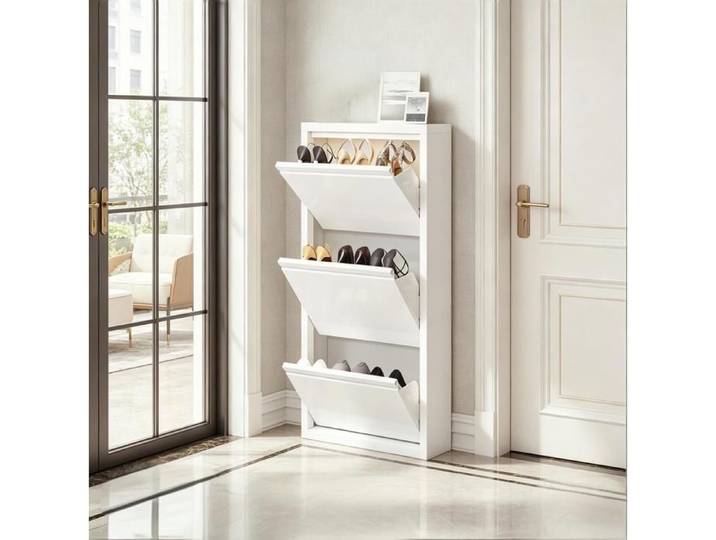 Porte-chaussures d'entrée étroit armoire de rangement moderne 1 pièce