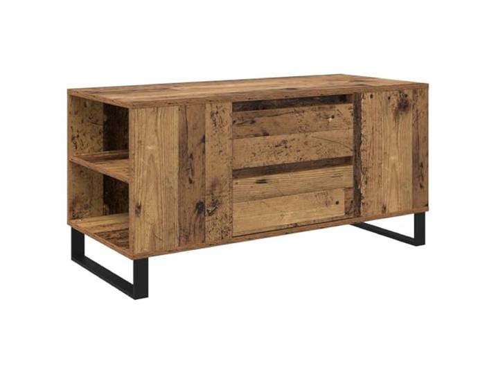 Couchtisch Altholz 102 x 44,5 x 50 cm Holzwerkstoff, Plattenregale, modernes Design, Wohnzimmer, Loungebereich, einfache Montage