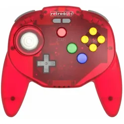 retro-bit Tribute 64 2.4GHz (Mac, PC, Switch), Gaming Controller, Rot