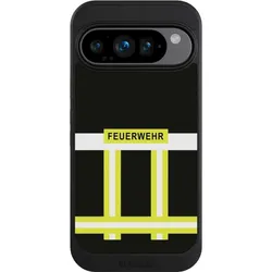 Nivocase Hülle für Google Pixel 9 Pro Handyhülle NIVOcore Case Schwarz Beruf Feuerwehr Feuerwehrmann (Google Pixel 9 Pro), Smartphone Hülle, Schwarz