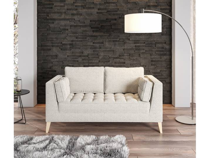 Sofa Licoy Beige Bouclé Stoff Anouk 170cm Modern