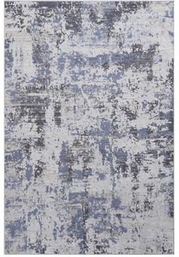 Klair Living PAYAS Collection Grey / Denim / Abstract Non-Shedding Area Rug