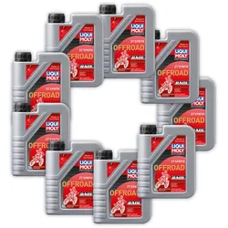 9x Motoröl LIQUI MOLY 3063 Motorbike 2T Synth Offroad Race 1 Liter