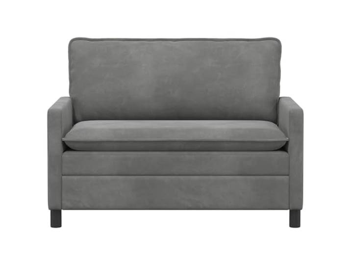 KTHLBRH Sofa dunkelgrau 126 x 81 x 87,5 cm Samt Metallgestell, gepolstert, 2-Sitzer, einfache Montage, für Wohnzimmer