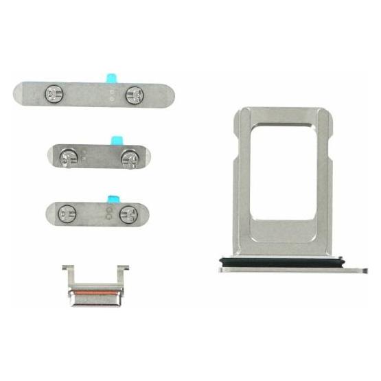 OEM Button Set für iPhone 11 Pro silber (Apple iPhone 11 Pro) (25446453)