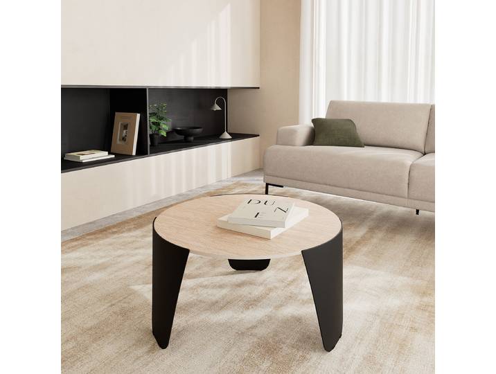 Table basse Haufoo Ø 80cm Beige