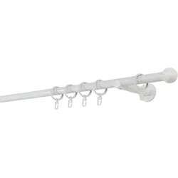 20mm,1-läufig,Rohr,Wandträger 12cm,Endstück ball Farbe: Weiß, Größe: 170cm