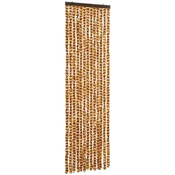 vidaXL Insektenschutz-Vorhang Ocker und Weiß 56x185 cm Chenille