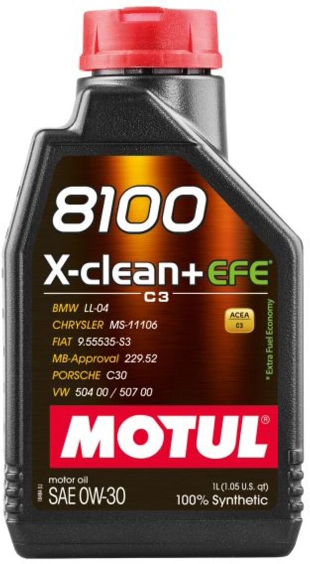 Motoröl MOTUL 111657 8100 XCLEAN+ EFE 0W30 1L