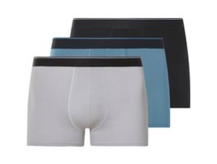 ESMARA MEN Lot de 3 caleçons homme (noir/bleu/gris, XXL)