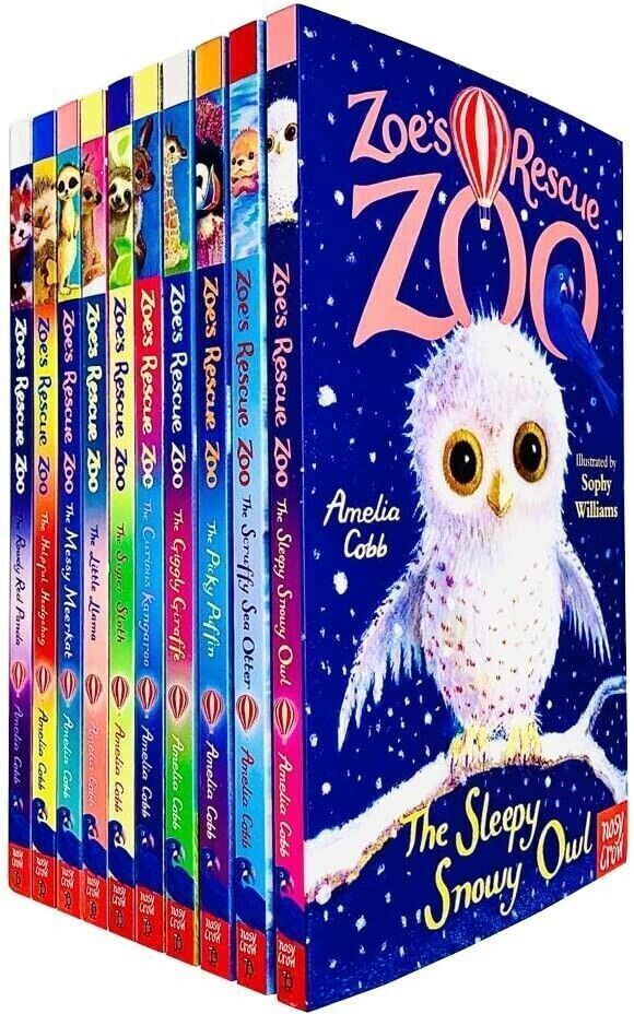 Nosy Crow Zoe's Rescue Zoo Books 11-20 Ten Book Collection Set by Amelia Cobb - Paperback - Ages 5-7 - Sleepy Snowy Owl to Rowdy Red Panda - Animal Rescue