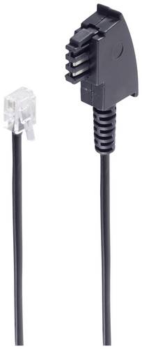 Shiverpeaks DSL Anschlusskabel [1x TAE-F-Stecker - 1x RJ11-Stecker 6p2c] 3m Schwarz