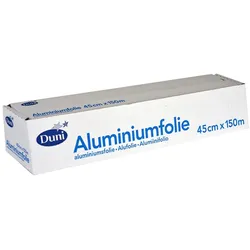 6x DUNI Aluminiumfolie, Abrollkarton 0,45 x 150 m, 12 μ Silber