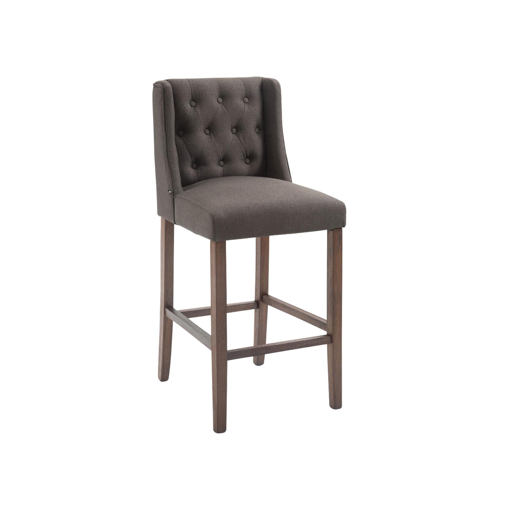 CLP Barhocker Cassandra Stoff Antik-dunkel - Farbe: dunkelgrau, Gestellfarbe: antik-dunkel