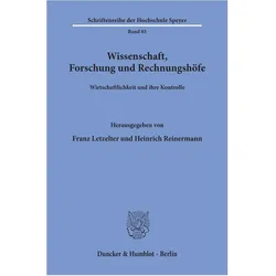 Wissenschaft, Forschung und Rechnungshöfe., Fachbücher von Heinrich Reinermann, Franz Letzelter
