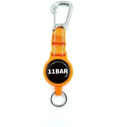 11BAR Retractor mit Edelstahlsehne - 80cm - Orange