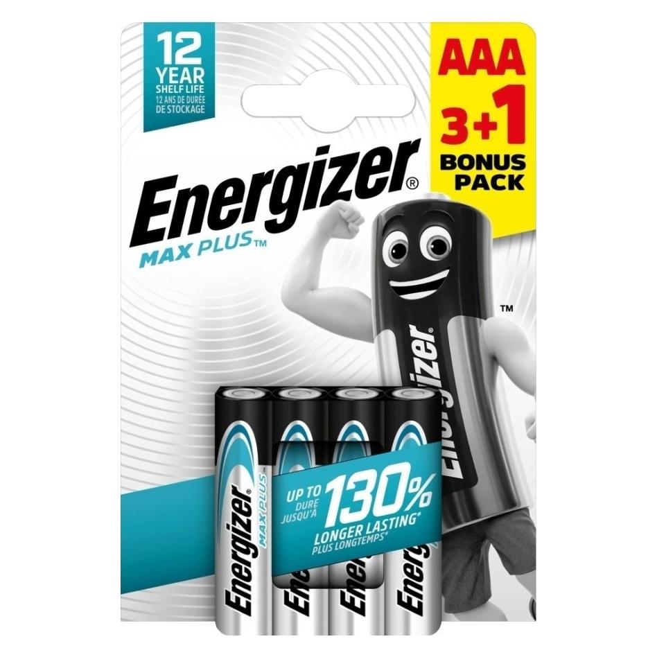 Energizer MAX PLUS Batterie - Micropencil AAA 4 Stück (3+1 gratis) (4 Stk., AAA) (7638900423105)