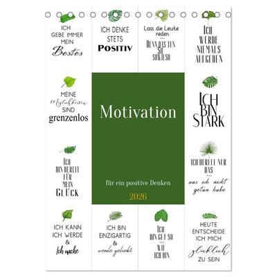 Motivation (Tischkalender 2026 DIN A5 hoch), CALVENDO Monatskalender