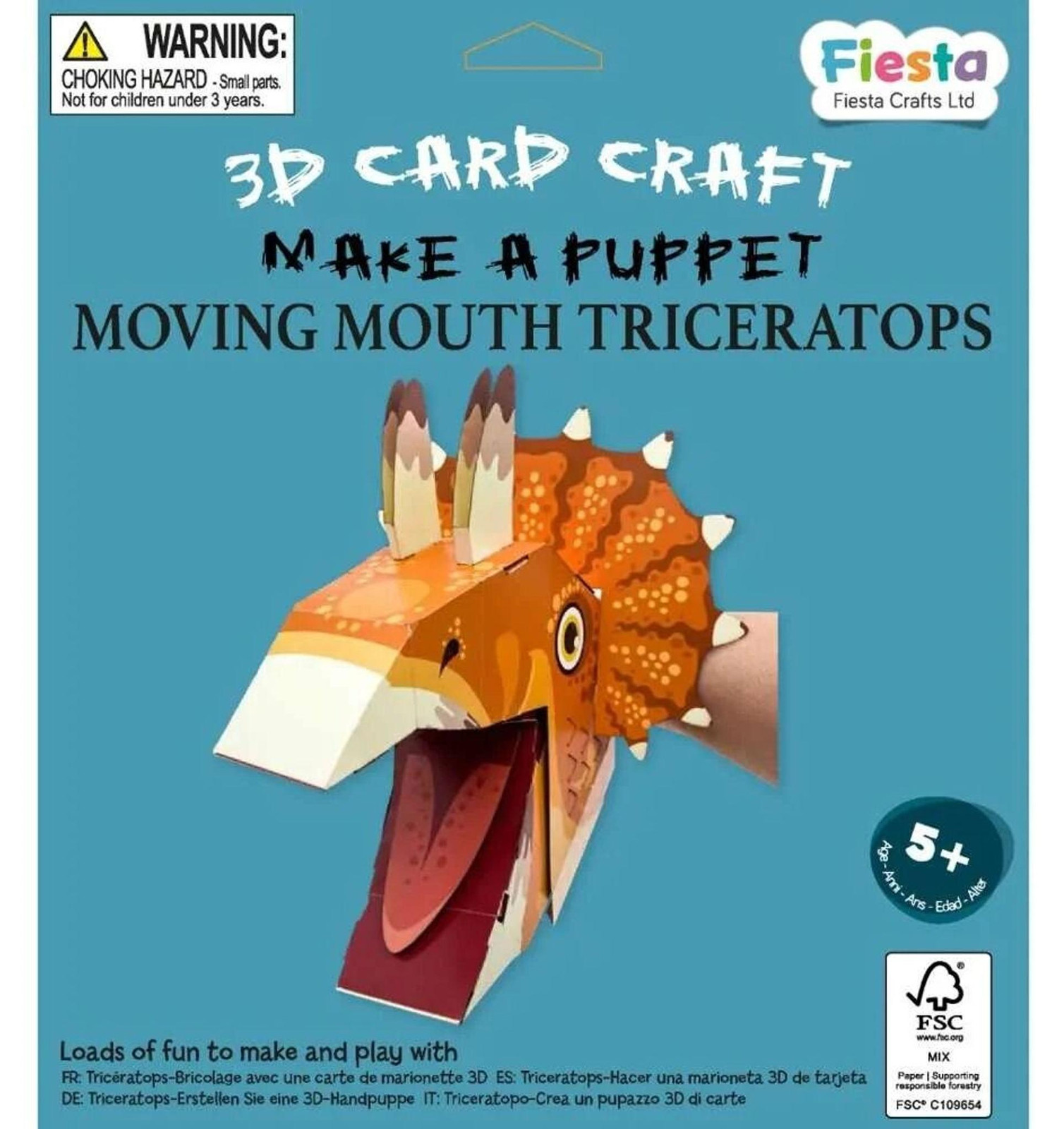 Fiesta Crafts Creatieve set: 3D Triceratops poppet