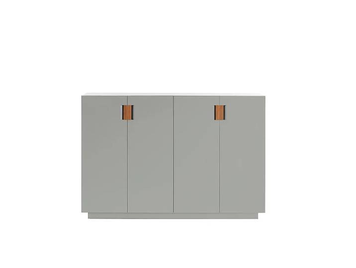 Asplund Frame 160 High Schrank Light grey, Falttüren, 42 cm, cognac