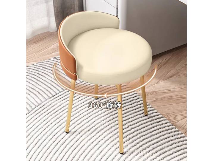 Tabouret de maquillage de luxe pour chambre à coucher, petit espace, coiffeuse, style moderne nordique minimaliste, tabouret d'appoint pour salon de manucure