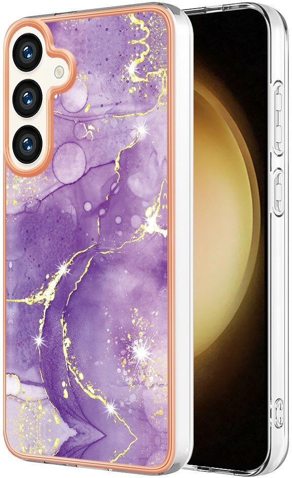 Samsung Galaxy S25+ (Plus) / S24+ (Plus) - EIDERWOOD Marmormønstret Plastik Cover - Lilla