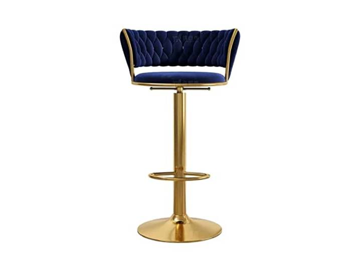 FZL02068LM Küche Drehbarer Hochstuhl for die Rezeption mit Rückenlehne (65–80 cm)(Blue)