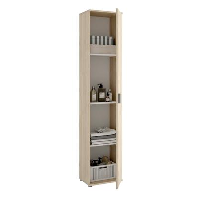 Dmora Mehrzweckschrank Lagalb, Multifunktionales Aufbewahrungselement, 1-türiger Kleiderschrank, 39x35h190 cm, Eiche