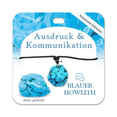 Blauer Howlith Trommelstein Kette