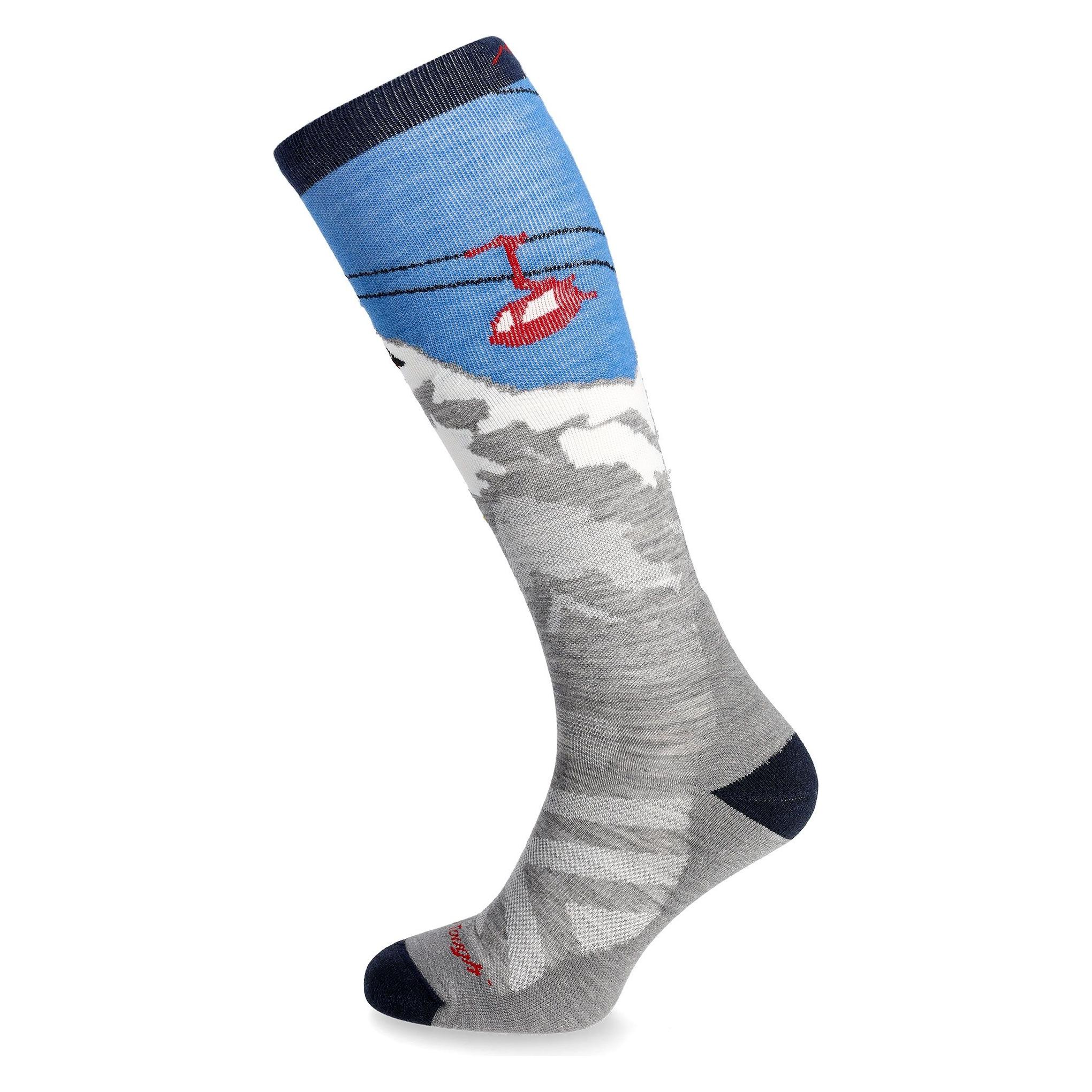 Darn Tough Heady Yeti OTC Midweight w. Cushion (L) (8043-L-Gray-MENS)