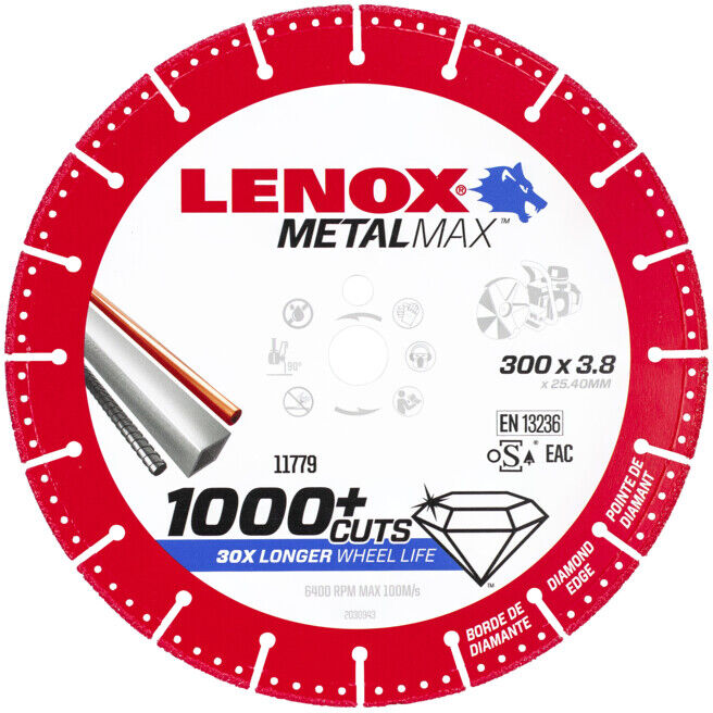 LENOX lame de scie diamantée MetalMa x 300mm X 3,8mm (2030943)