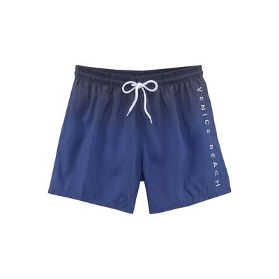 Badeshorts VENICE BEACH, Herren, Gr. M (50), N-Gr, blau (marine, blau), Microfaser, Polyester, Recycling-Polyester, Farbverlauf, kontrastfarbene Details, Badehosen Badeshorts, mit Farbverlauf