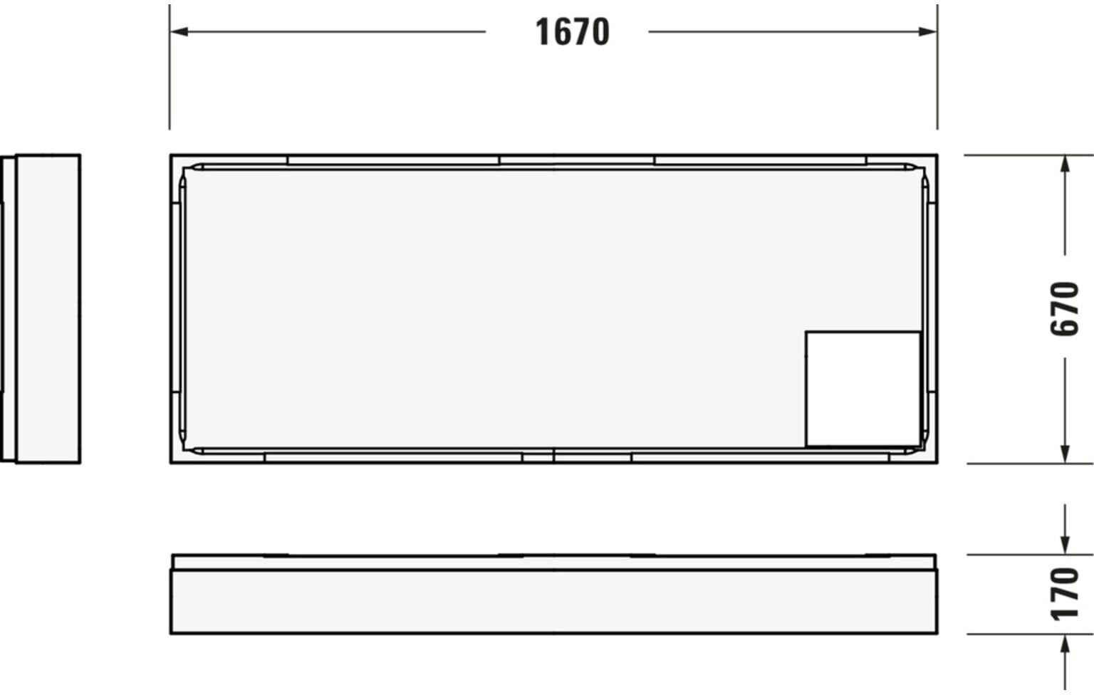 Duravit Rechteck-Duschwanne D-Code 170x70x8,5cm, weiß (720096000000000)