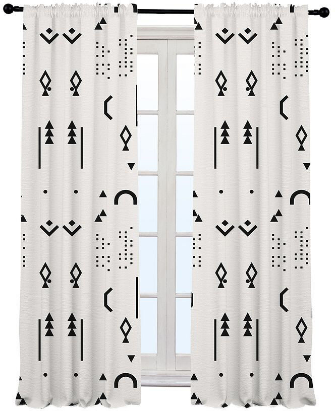 Bloomsbury Market Arawn Semi Sheer Curtain White 140cm Width x 225cm Drop