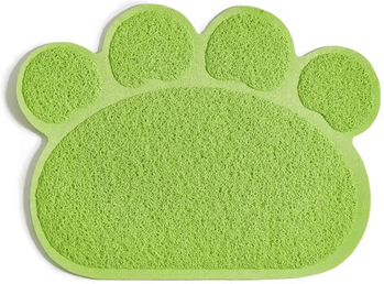 Inspire Curations PawPrint CleanStep Waterproof Cat Litter Mat green 30x40cm