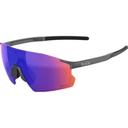 Bollé, Unisex, Sportbrille, Icarus Polarized S3 (VLT 16%) (Titanium Matte, Volt+ Ultraviolet Polarized), Mehrfarbig, Grau