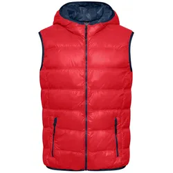 Ultraleichte Daunenweste "JN1062" - S - red/navy