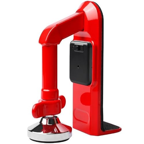 Draagbare Deurstopper met Alarm voor Thuis en Reizen, 80 dB, Rood