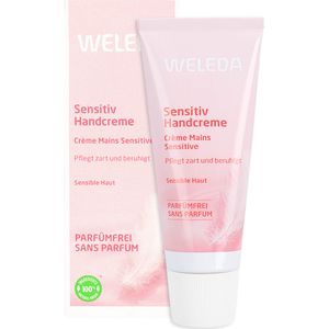 Weleda Handcreme Bio Sensitiv, parfümfrei, Bio-Kokosnussöl und Bio-Jojobaöl, für empfindliche Haut, 50 ml