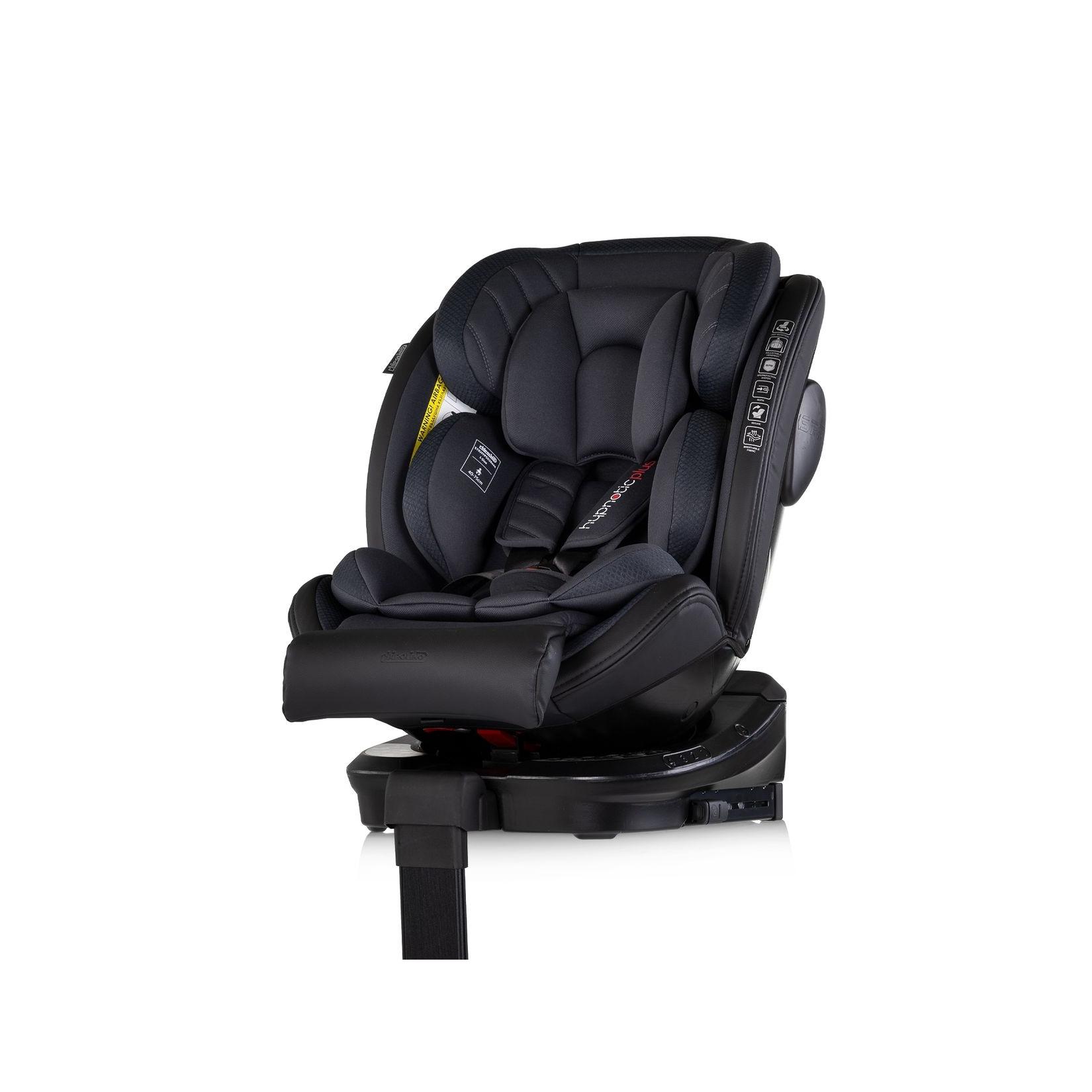 Chipolino Kindersitz Hypnotic Plus i-Size (40-150cm) Stützfuß Isofix Kopfstütze schwarz